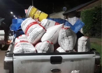 Timbúes: le abrieron la compuerta a un camión y robaron más de mil kilos de maíz