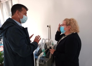 Diana entregó un nuevo respirador al Samco de Gálvez