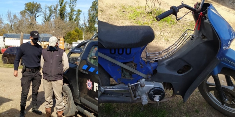 Detuvieron en Andino a un hombre de Timbúes con una moto robada