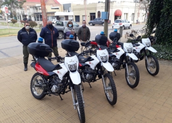 Totoras adquirió cuatro motos para los inspectores de tránsito