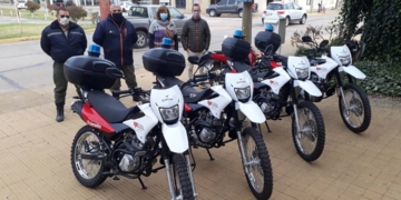 Totoras adquirió cuatro motos para los inspectores de tránsito