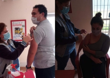 Vacunaron contra el Covid a Bomberos Voluntarios de San Genaro