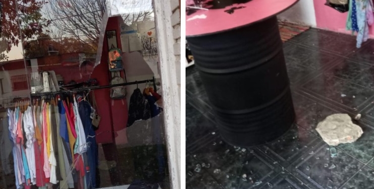 Barrancas: reventaron una vidriera con un piedrazo y robaron ropa de abrigo
