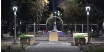 Totoras presentó la iluminación y refuncionalización de su plaza 25 de Mayo