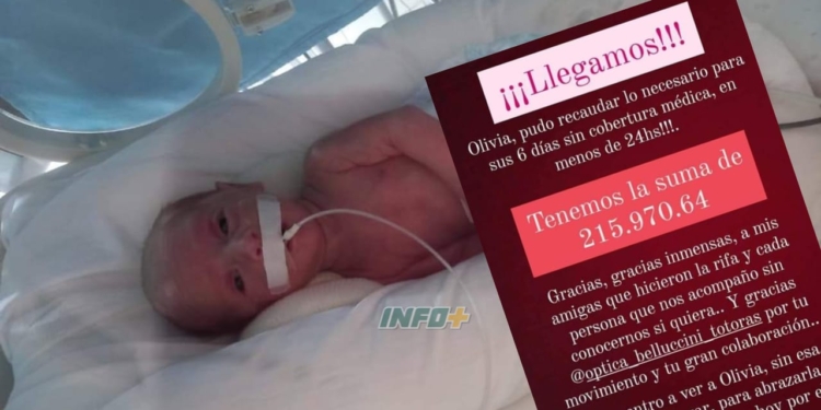 Todos por Olivia: en pocas horas lograron reunir el dinero para la bebé
