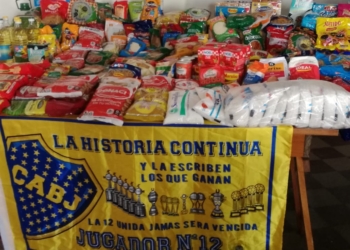 La Peña Boca Juniors de San Genaro comenzó una colecta de alimentos no perecederos 