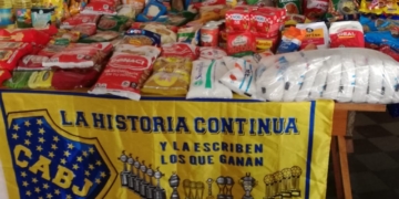 La Peña Boca Juniors de San Genaro comenzó una colecta de alimentos no perecederos 