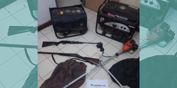 Gaboto: hallaron armas y herramientas e investigan si fueron robados