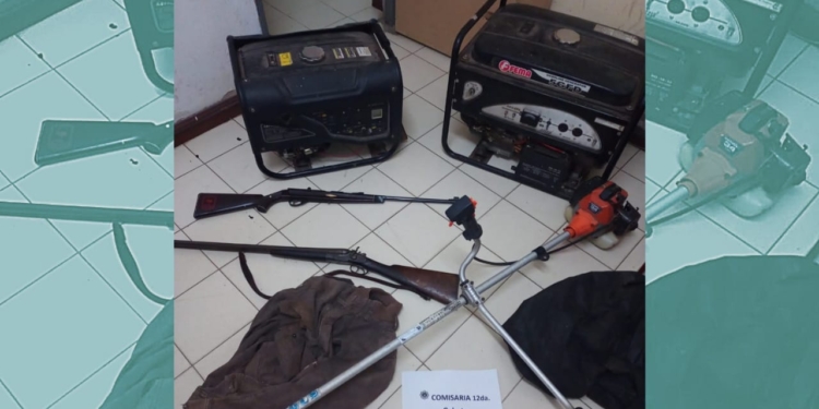 Gaboto: hallaron armas y herramientas e investigan si fueron robados