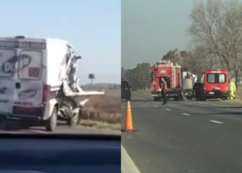 Fuerte choque y caos en autopista: un hombre herido