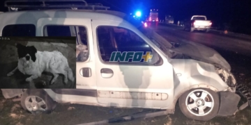Un utilitario despistó entre Monje y Barrancas: un hombre herido y buscaban a su perro