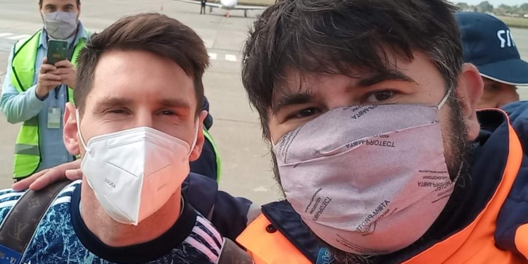 Un oliverense y un día especial junto a Messi: “Lo felicité y le agradecí”