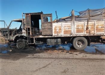 Bomberos de Oliveros sofocaron las llamas de un camión en Timbúes