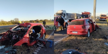 Oliveros: un joven embistió un cartel y se quebró las dos piernas