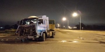 San Genaro: fuerte choque entre camiones en el cruce de rutas 34 y 65