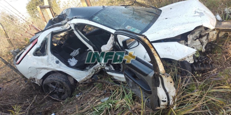 Jóvenes de Andino se accidentaron en Oliveros: un herido grave