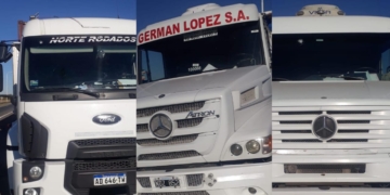 Tres camiones fueron apedreados en la autopista: un chofer herido