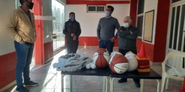 Diana visitó la región y entregó elementos a clubes de Monje y Gaboto