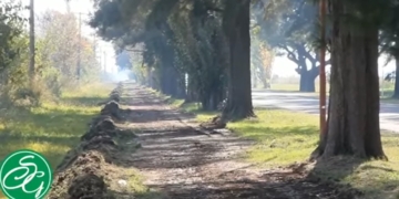 Construyen un paseo peatonal en uno de los accesos a San Genaro
