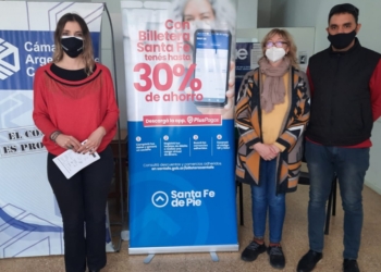 Billetera Santa Fe: autoridades visitaron comercios de Andino y Correa