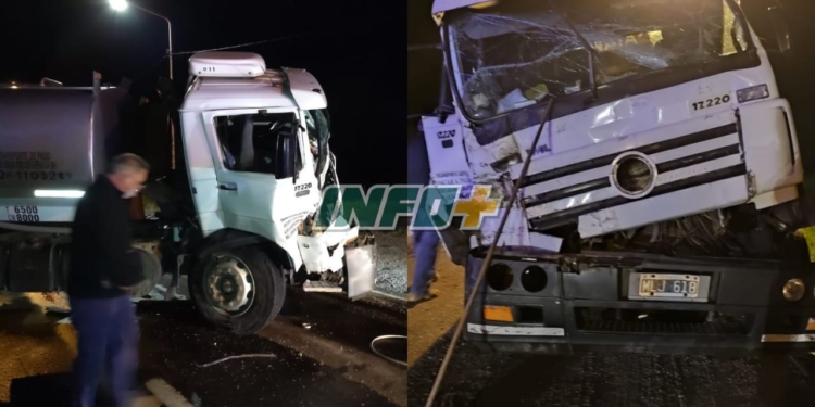 Fuerte choque entre camiones en Totoras, sobre Ruta 34