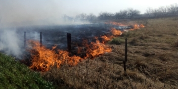 Siguen los incendios de pastizales: se quemaron 100 hectáreas entre Clason y San Genaro