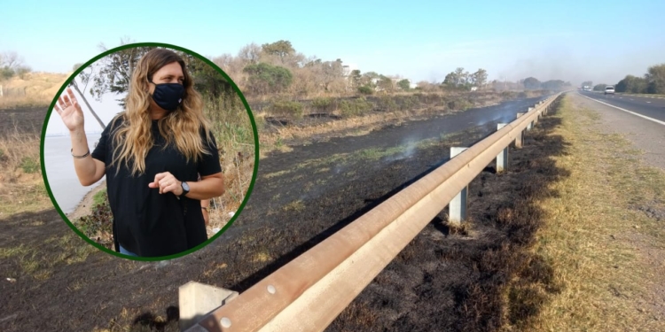 Di Stefano pide conocer las causas de los incendios a la vera de autopista y detectar a los responsables