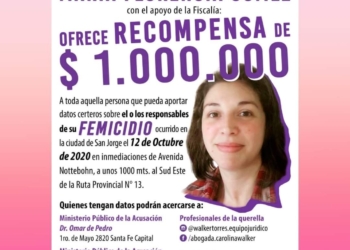 Recompensa por el femicidio de Flor, nacida en Monje: su familia pide difusión