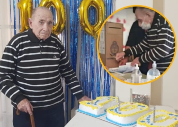 Alfonso cumplió 100 años este domingo y fue a votar en San Fabián