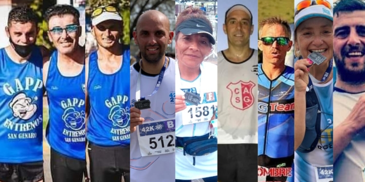 Diez corredores de la región completaron la maratón de 42km en Rosario