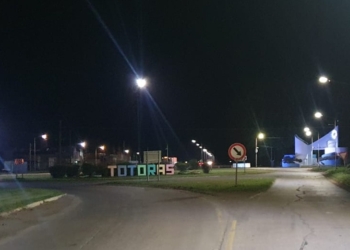 Totoras iluminada: finalizaron la instalación de nuevas luces en Ruta 91