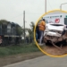 Timbúes: una locomotora embistió a un remisse donde viajaba una nena