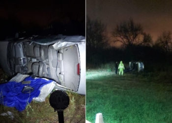 Temporal y vuelco en autopista con atrapados: una mujer en estado crítico