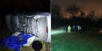 Temporal y vuelco en autopista con atrapados: una mujer en estado crítico