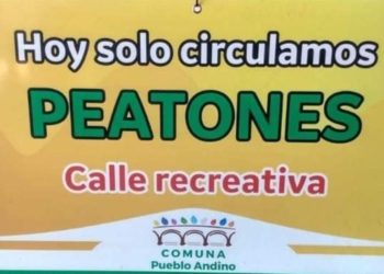 Sin autos: Andino tendrá su «calle recreativa» desde este domingo
