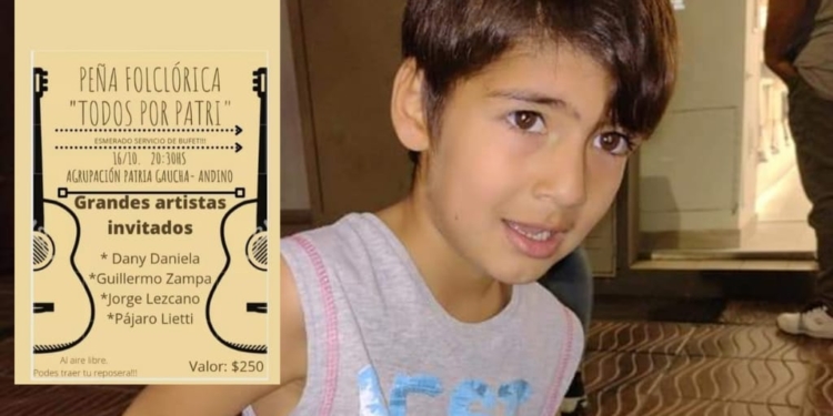 Todos por Patri: realizarán una peña a beneficio del nene de Andino con síndrome de Marfán