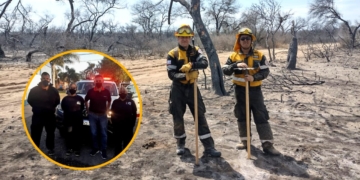 Bomberos de Oliveros y San Genaro combaten incendios forestales en San Luis