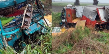 Serodino: un muerto en un grave choque entre 3 camiones sobre Ruta 91