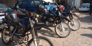 Entregaron motos policiales a tres comisarías del departamento San Jerónimo