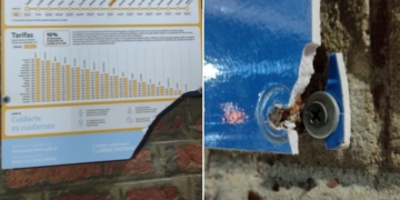 Causaron destrozos en la estación de tren de Serodino