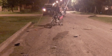 Gaboto: un menor en moto resultó herido al chocar contra otro birrodado