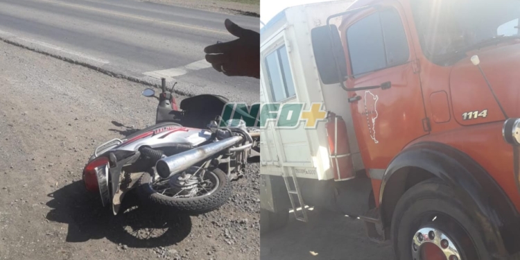 Un joven de Timbúes herido al chocar en su moto contra un camión