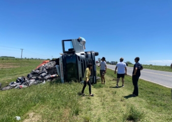 Un hombre herido al volcar un camión sobre Ruta 34, entre Clason y San Genaro