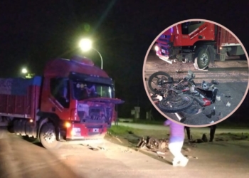 Fuerte choque en Villa La Ribera: un motociclista de Oliveros fracturado