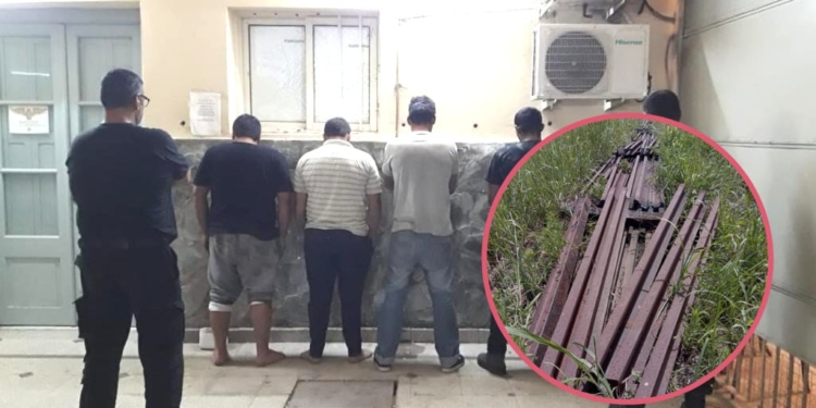 Cuatro detenidos por intentar robar 50 rieles de Belgrano Cargas en Coronda