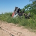 Impactante vuelco de un camión en Díaz