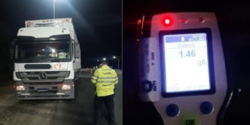 Un camionero circulaba por autopista con 1.46 de alcohol en sangre