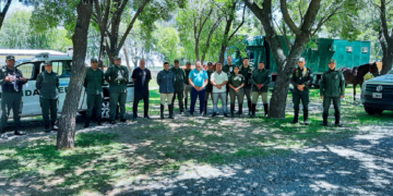 Timbúes sumó seguridad con móviles y caballería de Gendarmería Nacional