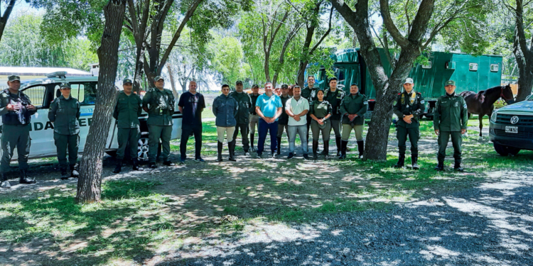 Timbúes sumó seguridad con móviles y caballería de Gendarmería Nacional