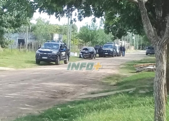 Allanamiento en San Genaro con detenidos, secuestro de armas y otros elementos